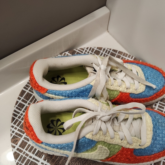 🥳GUC Nike Air Force 1 Low Top LV8 Next Nature TD Hemp Multicolor Sneaker, 6Y - Picture 14 of 16